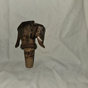 Handcrafted Wooden Elephant Wine Stopper